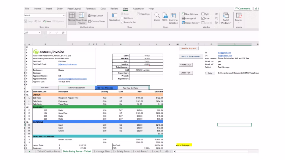 Macro Enabled Excel Sheet